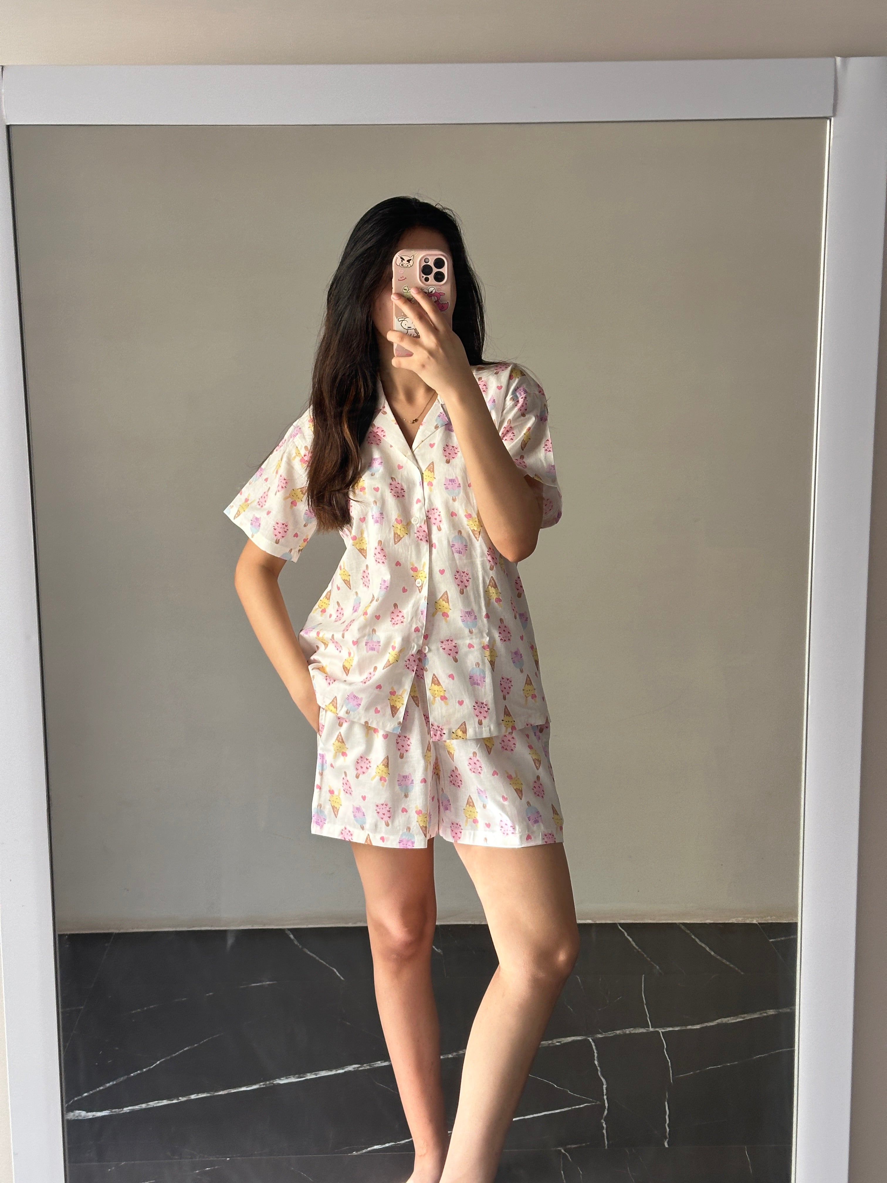 ice cream shorts dress JAJAHO Overall Dress For Girls Adjustable Straps Ice Cream Printed Loose Fit Summer Casual Shorts Romper With Pockets For Kids 4-13Y