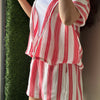 Popcorn Linen Shorts Coordset