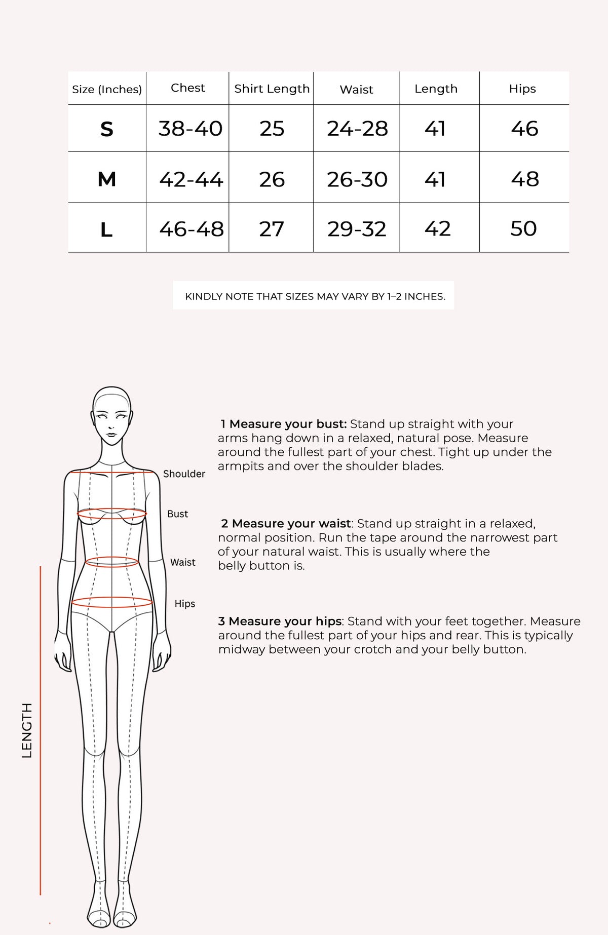 Fly Nightsuit Size Chart